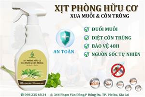 Xịt phòng hữu cơ xua muỗi và côn trùng (500 ml)